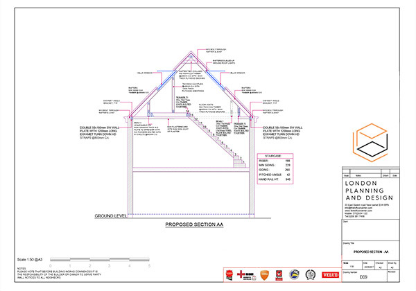 Loft Conversion Planning Drawing, Essex, Brentwood