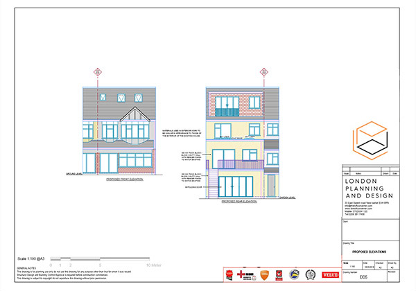 Loft Planning Drawing, North London, Chingford
