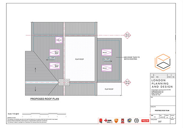 Dormer Loft Conversion Planning Drawing, South London, Sidcup