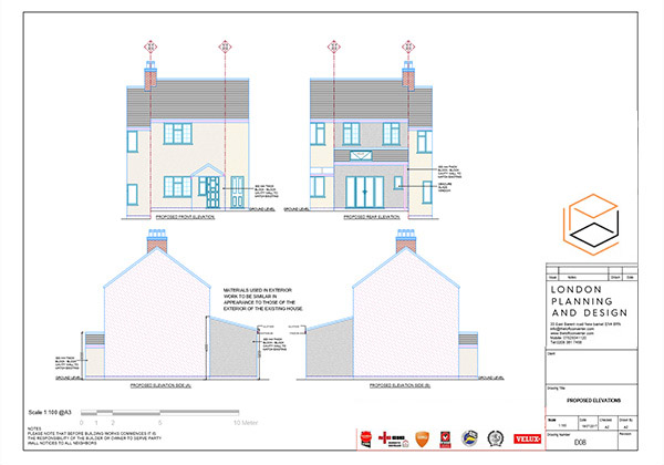 Building Extension Planning Drawing, North London, Muswell Hill