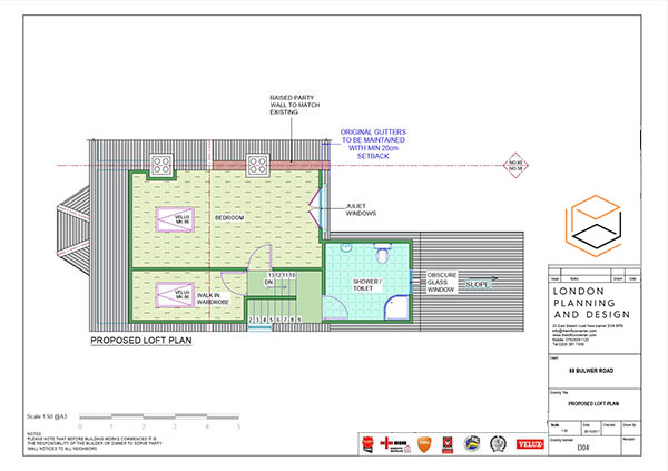 Structural calculations and building regulations for loft conversion and house extension at Barnet, North London